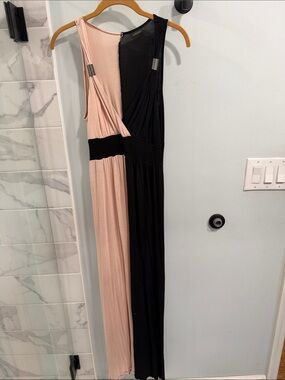 cruise dresses formal night Black and Pink Colorblock Maxi Dress – BLANK main image 1